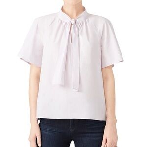 Rebecca Taylor NYC Short Sleeve Poplin Top Size 4